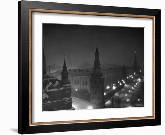 The Kremlin at Night-Thomas D^ Mcavoy-Framed Photographic Print