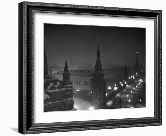 The Kremlin at Night-Thomas D^ Mcavoy-Framed Photographic Print