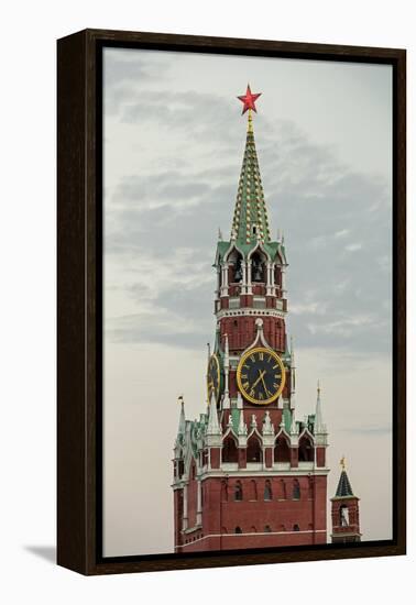 The Kremlin Clocktower in Red Square, Moscow, Russia-Gavin Hellier-Framed Premier Image Canvas