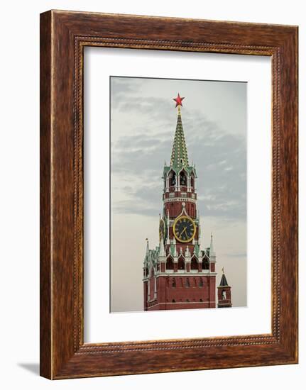 The Kremlin Clocktower in Red Square, Moscow, Russia-Gavin Hellier-Framed Photographic Print