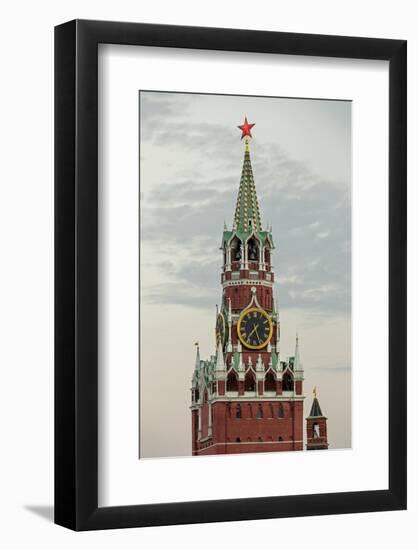 The Kremlin Clocktower in Red Square, Moscow, Russia-Gavin Hellier-Framed Photographic Print