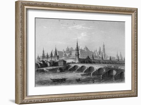 The Kremlin, Moscow (Engraving)-English-Framed Giclee Print