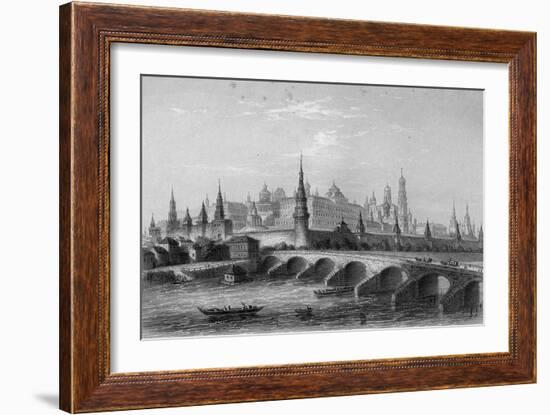 The Kremlin, Moscow (Engraving)-English-Framed Giclee Print