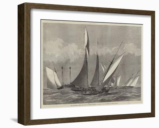 The Kriemhilda, with the Prince of Wales on Board, in Collision with the Shark at Cowes Regatta-null-Framed Giclee Print