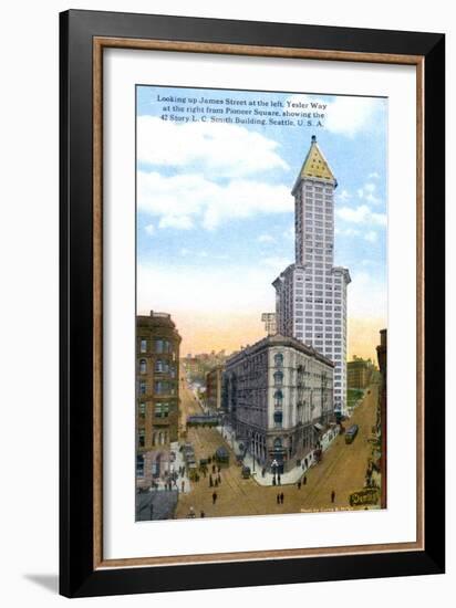 The L.C. Smith Tower, Seattle, U.S.A., C1910S-Curtis & Miller-Framed Giclee Print