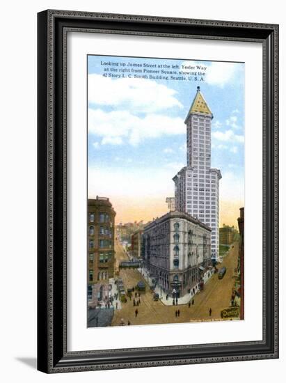 The L.C. Smith Tower, Seattle, U.S.A., C1910S-Curtis & Miller-Framed Giclee Print