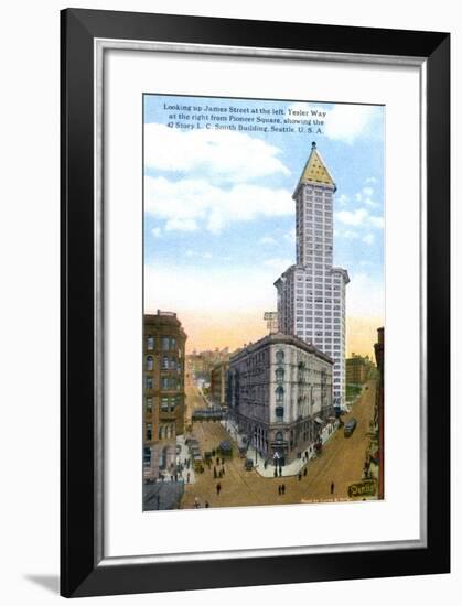 The L.C. Smith Tower, Seattle, U.S.A., C1910S-Curtis & Miller-Framed Giclee Print