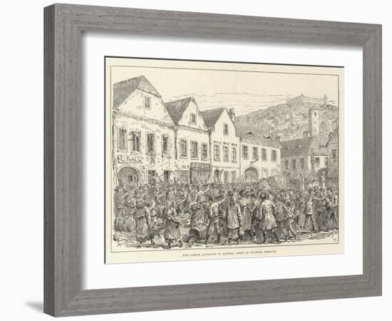 The Labour Agitation at Austria, Riots at Fulneck, Moravia-Johann Nepomuk Schonberg-Framed Giclee Print