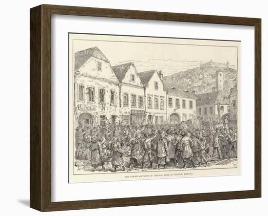 The Labour Agitation at Austria, Riots at Fulneck, Moravia-Johann Nepomuk Schonberg-Framed Giclee Print