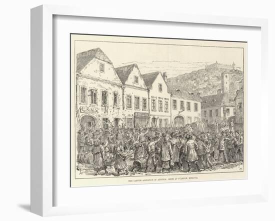 The Labour Agitation at Austria, Riots at Fulneck, Moravia-Johann Nepomuk Schonberg-Framed Giclee Print