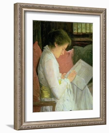 The Lace Maker, 1915-Julian Alden Weir-Framed Giclee Print