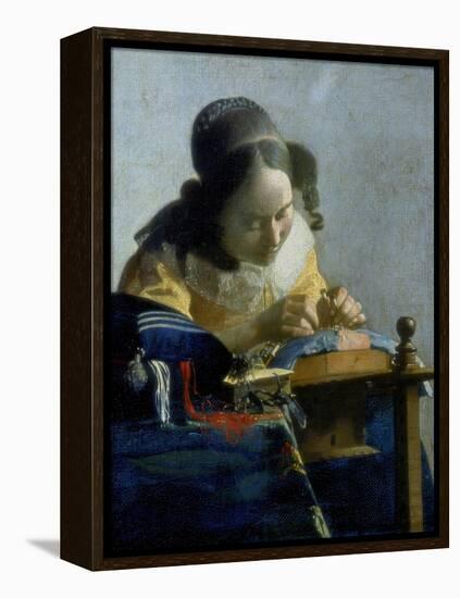 The Lace Maker, C1664-Johannes Vermeer-Framed Premier Image Canvas