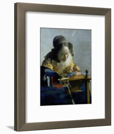 The Lace Maker, C1664-Johannes Vermeer-Framed Giclee Print