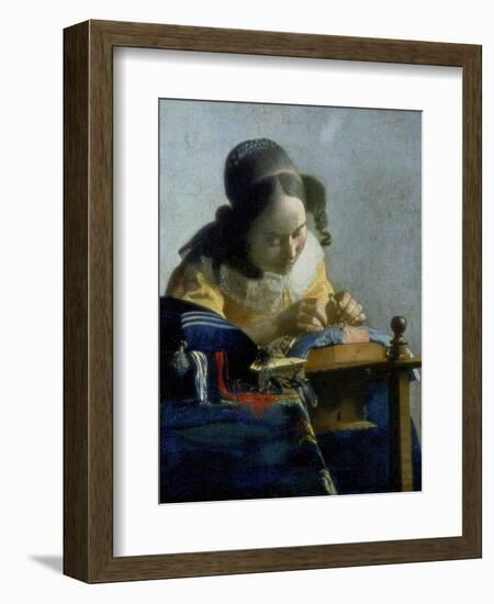 The Lace Maker, C1664-Johannes Vermeer-Framed Giclee Print
