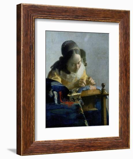 The Lace Maker, C1664-Johannes Vermeer-Framed Giclee Print