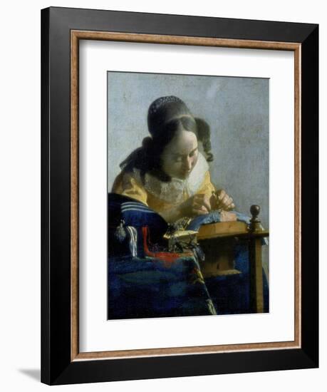 The Lace Maker, C1664-Johannes Vermeer-Framed Giclee Print