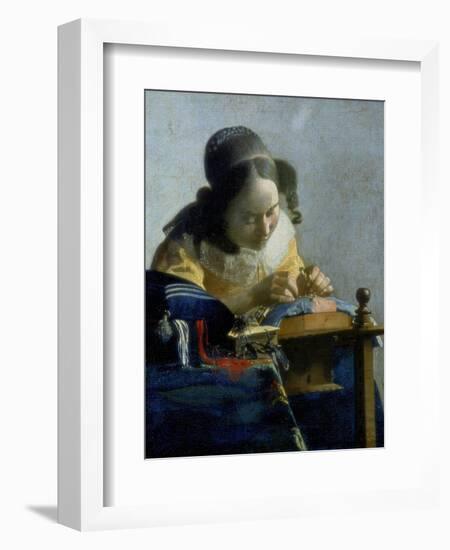 The Lace Maker, C1664-Johannes Vermeer-Framed Giclee Print