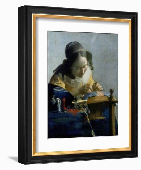 The Lace Maker, C1664-Johannes Vermeer-Framed Giclee Print