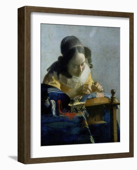 The Lace Maker, C1664-Johannes Vermeer-Framed Giclee Print