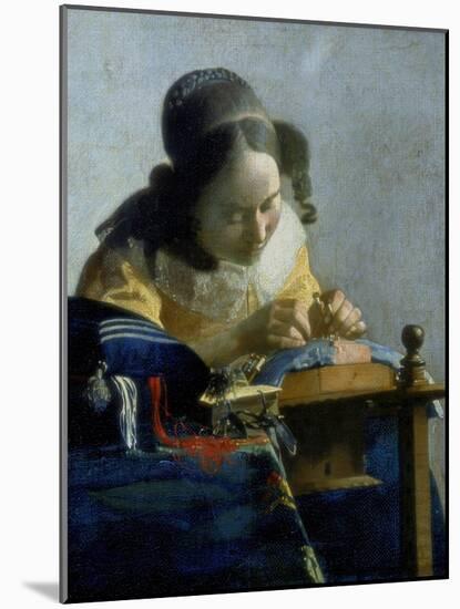 The Lace Maker, C1664-Johannes Vermeer-Mounted Giclee Print