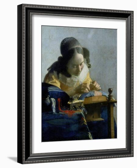 The Lace Maker, C1664-Johannes Vermeer-Framed Giclee Print