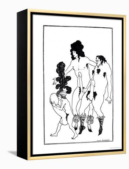 The Lacedaemonian Ambasadors, Illustration from Lysistrata by Aristophanes 1896-Aubrey Beardsley-Framed Premier Image Canvas