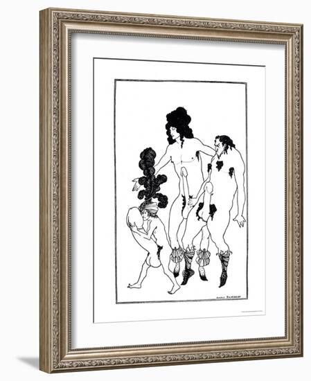 The Lacedaemonian Ambasadors, Illustration from Lysistrata by Aristophanes 1896-Aubrey Beardsley-Framed Giclee Print