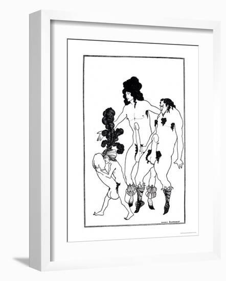 The Lacedaemonian Ambasadors, Illustration from Lysistrata by Aristophanes 1896-Aubrey Beardsley-Framed Giclee Print