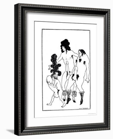 The Lacedaemonian Ambasadors, Illustration from Lysistrata by Aristophanes 1896-Aubrey Beardsley-Framed Giclee Print