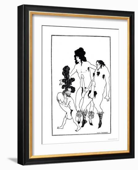 The Lacedaemonian Ambasadors, Illustration from Lysistrata by Aristophanes 1896-Aubrey Beardsley-Framed Giclee Print