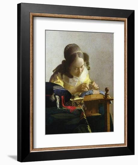 The Lacemaker, 1669-70-Johannes Vermeer-Framed Giclee Print