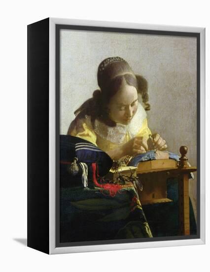 The Lacemaker, 1669-70-Johannes Vermeer-Framed Premier Image Canvas