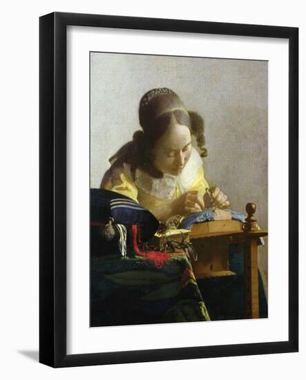 The Lacemaker, 1669-70-Johannes Vermeer-Framed Giclee Print