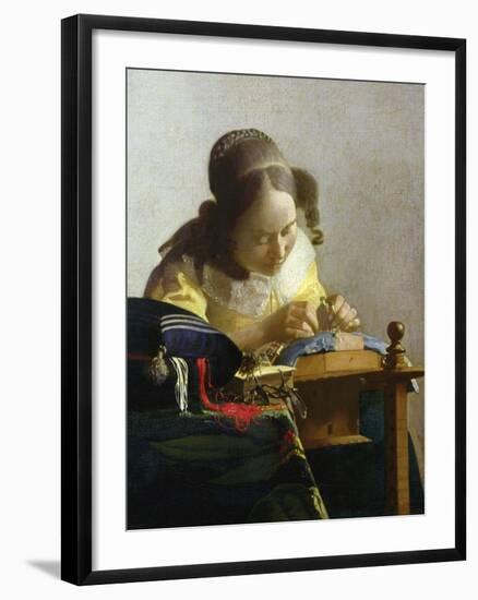 The Lacemaker, 1669-70-Johannes Vermeer-Framed Giclee Print