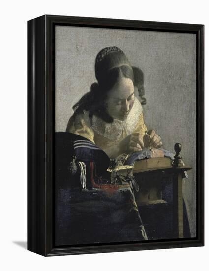 The Lacemaker, 17th century-Johannes Vermeer-Framed Premier Image Canvas