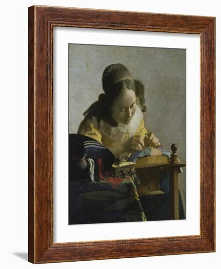 The Lacemaker, about 1665-Johannes Vermeer-Framed Giclee Print