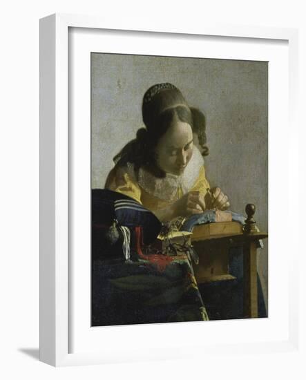 The Lacemaker, about 1665-Johannes Vermeer-Framed Giclee Print