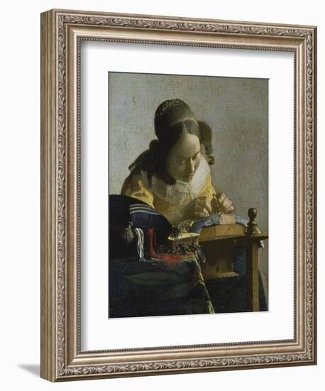 The Lacemaker, about 1665-Johannes Vermeer-Framed Giclee Print