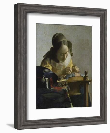 The Lacemaker, about 1665-Johannes Vermeer-Framed Giclee Print