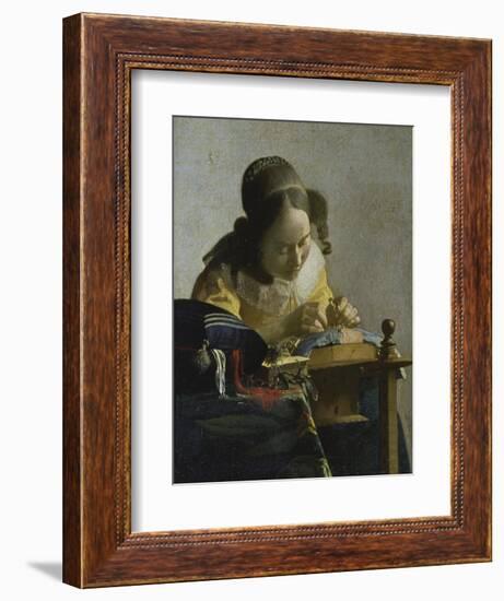 The Lacemaker, about 1665-Johannes Vermeer-Framed Giclee Print