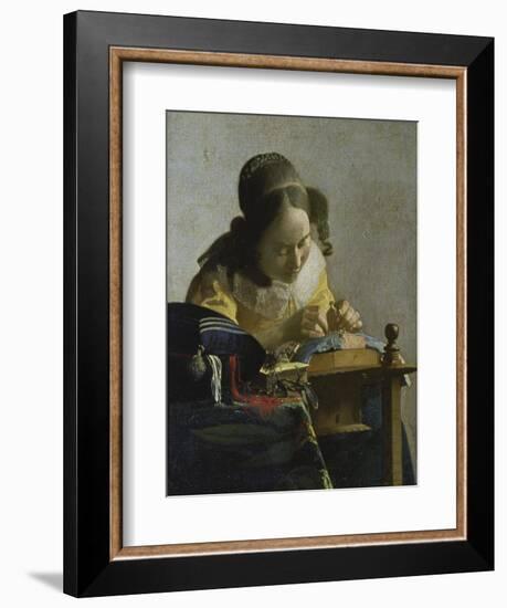 The Lacemaker, about 1665-Johannes Vermeer-Framed Giclee Print