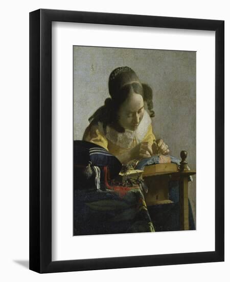 The Lacemaker, about 1665-Johannes Vermeer-Framed Giclee Print