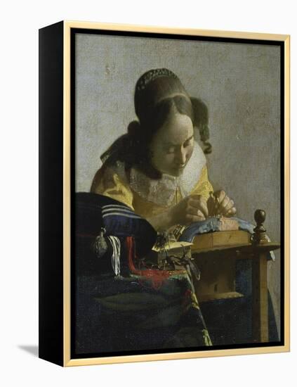 The Lacemaker, about 1665-Johannes Vermeer-Framed Premier Image Canvas