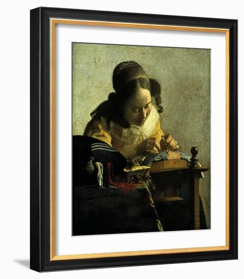 The Lacemaker-Johannes Vermeer-Framed Giclee Print