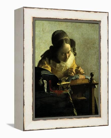 The Lacemaker-Johannes Vermeer-Framed Premier Image Canvas