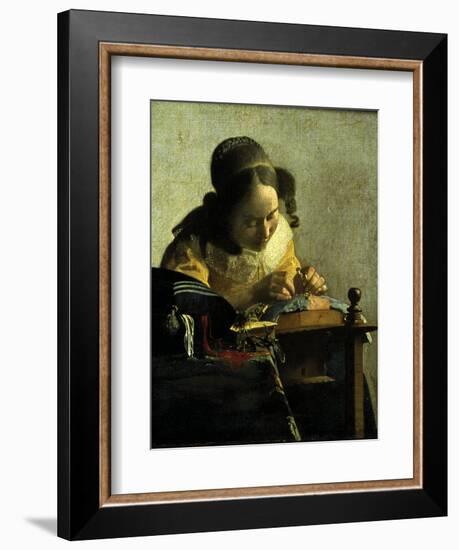 The Lacemaker-Johannes Vermeer-Framed Giclee Print