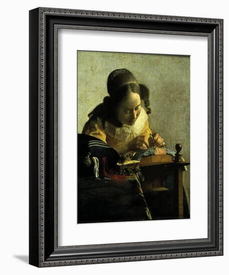 The Lacemaker-Johannes Vermeer-Framed Giclee Print