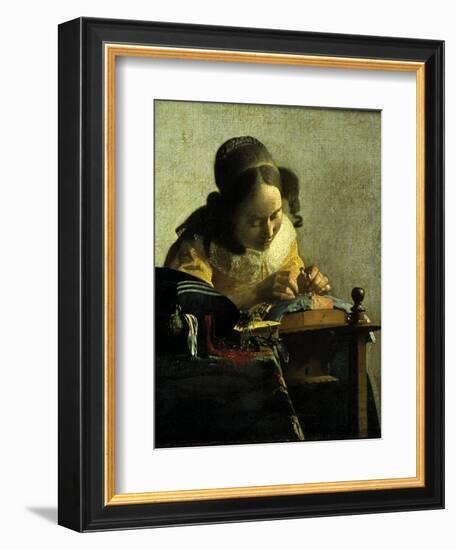 The Lacemaker-Johannes Vermeer-Framed Giclee Print