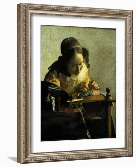 The Lacemaker-Johannes Vermeer-Framed Giclee Print