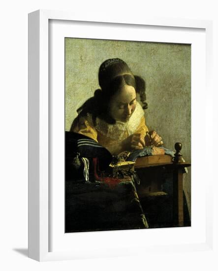 The Lacemaker-Johannes Vermeer-Framed Giclee Print